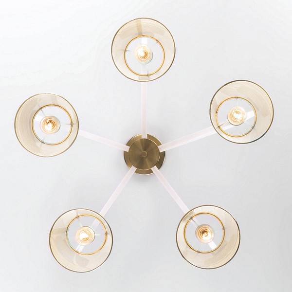 Люстра на штанге Eurosvet Alicante 60082/5 золотая бронза 60082/5