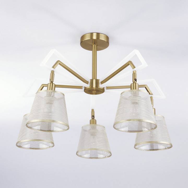 Люстра на штанге Eurosvet Alicante 60082/5 золотая бронза 60082/5