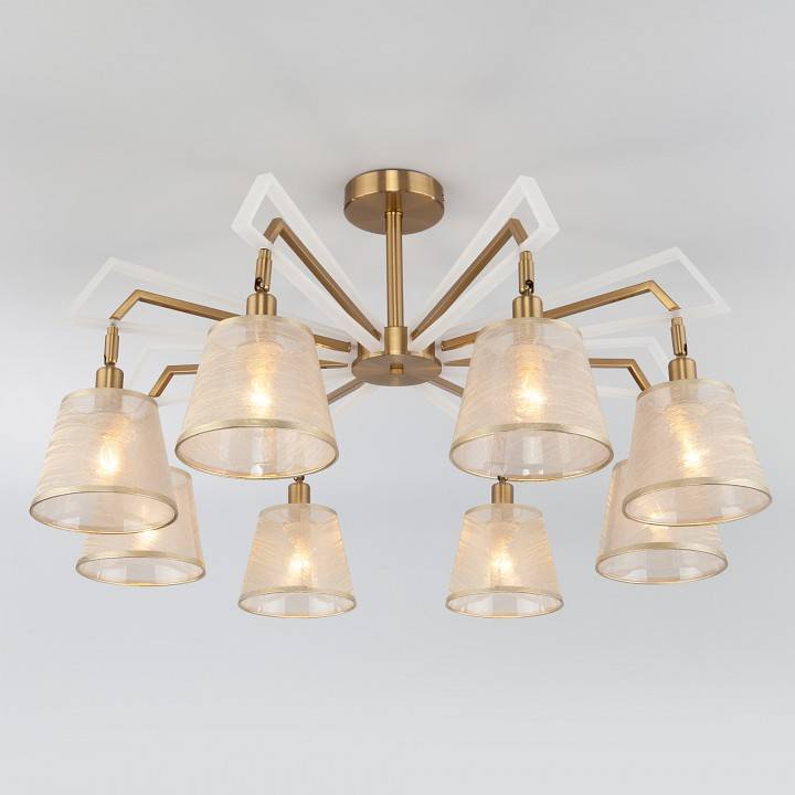 Люстра на штанге Eurosvet Alicante 60082/8 золотая бронза 60082/8