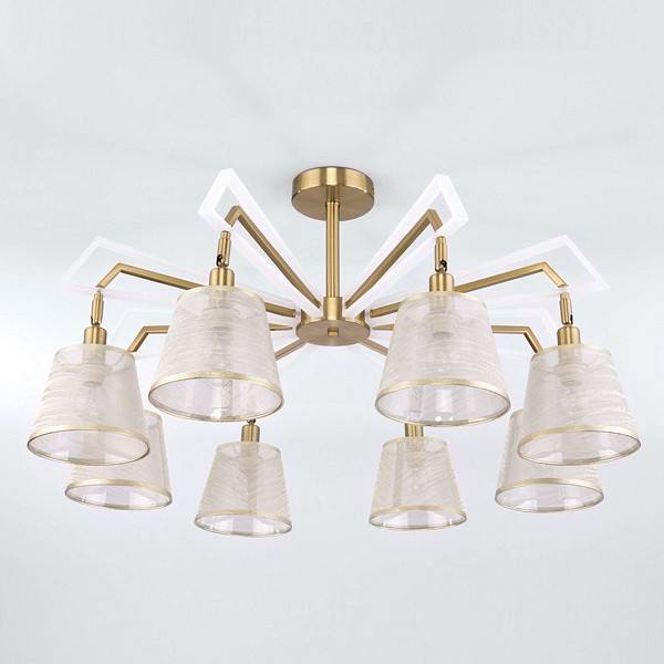 Люстра на штанге Eurosvet Alicante 60082/8 золотая бронза 60082/8