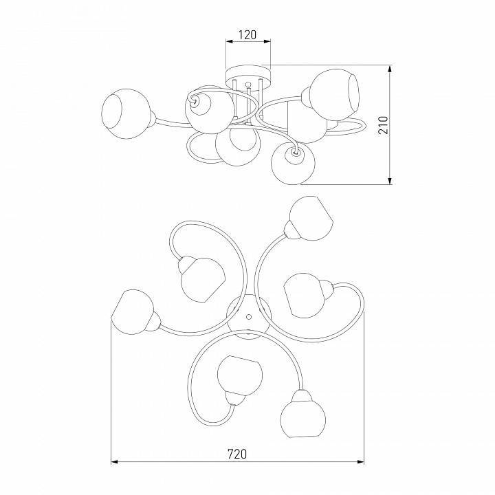 Потолочная люстра Eurosvet Tulia белый 30136/6