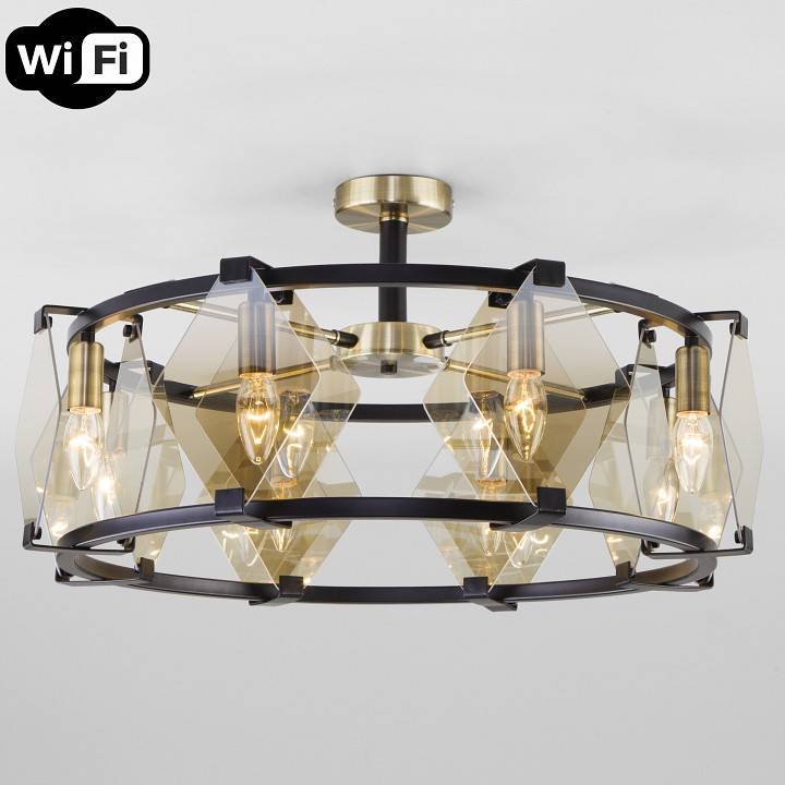 Люстра на штанге Eurosvet Aragon 60126/8 черный Smart 60126/8