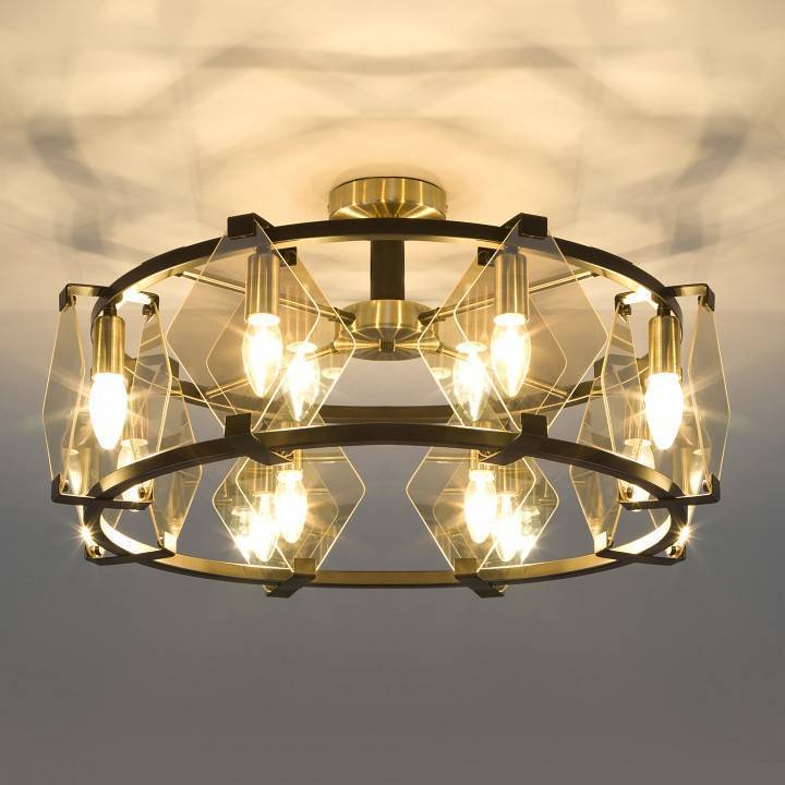 Люстра на штанге Eurosvet Aragon 60126/8 черный Smart 60126/8