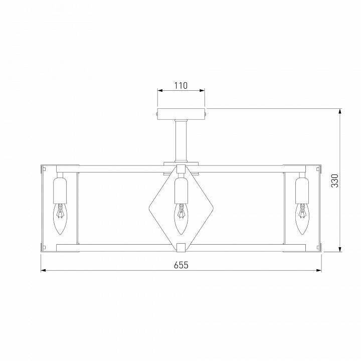 Люстра на штанге Eurosvet Aragon 60126/8 черный Smart 60126/8