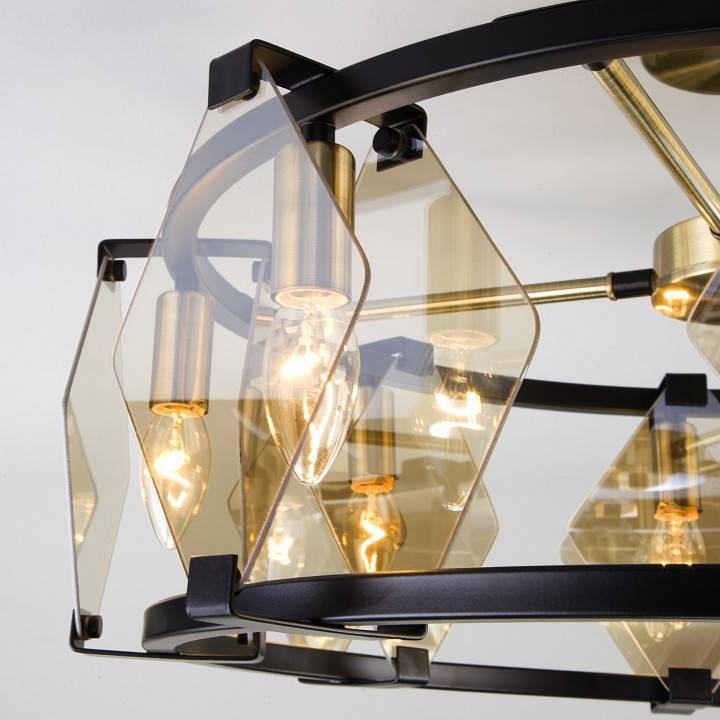 Люстра на штанге Eurosvet Aragon 60126/8 черный Smart 60126/8