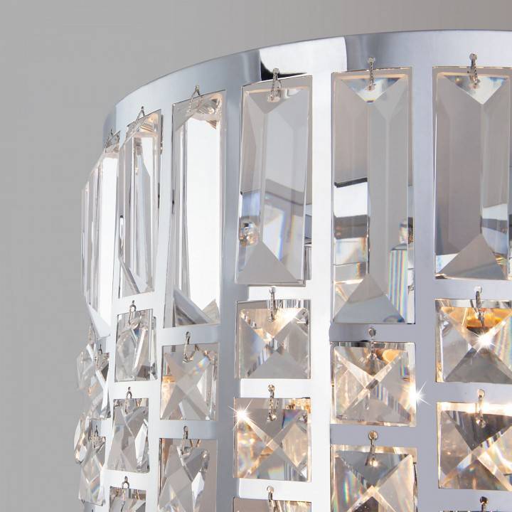 Накладной светильник Eurosvet Lory хром/прозрачный хрусталь Strotskis 10125/2