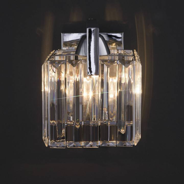 Бра Eurosvet April 10126/1 хром прозрачный хрусталь Strotskis 10126/1