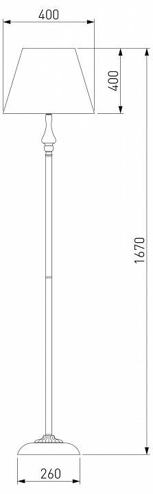 Торшер Eurosvet Berlin 01088/1 белый с золотом 01088/1