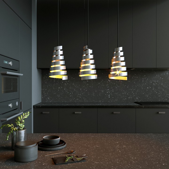 Подвесной светильник Eurosvet Storm серебро 50058/3