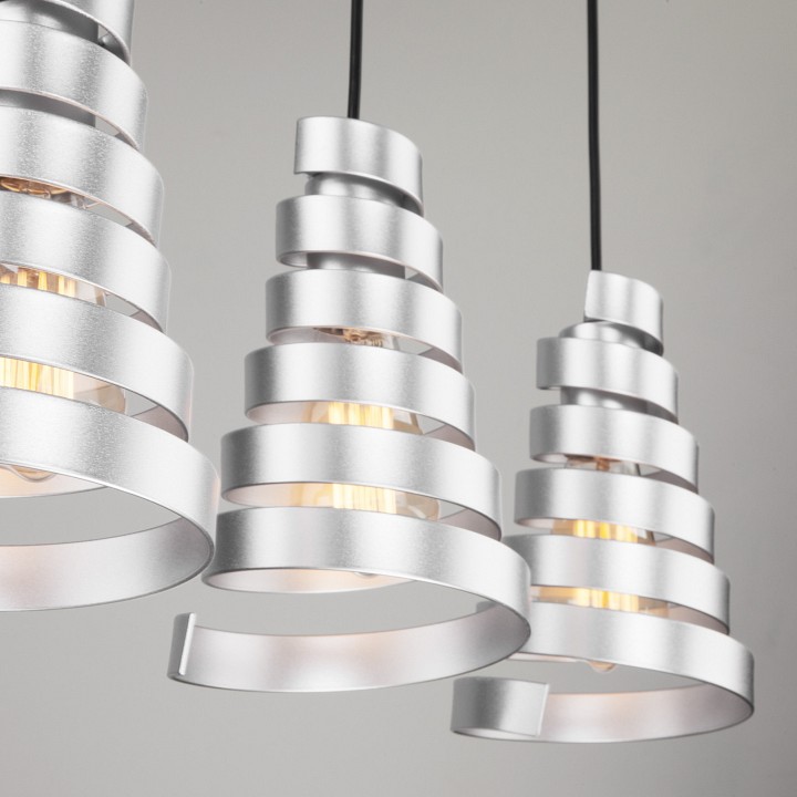 Подвесной светильник Eurosvet Storm серебро 50058/3