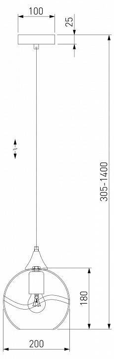 Подвесной светильник Eurosvet Lotus 50221/1 прозрачный