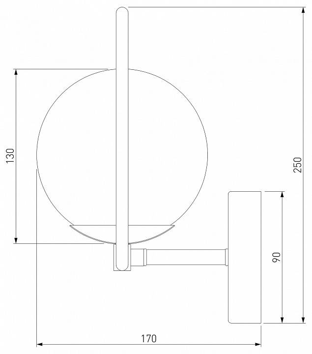 Бра Eurosvet Ringo 50289 хром