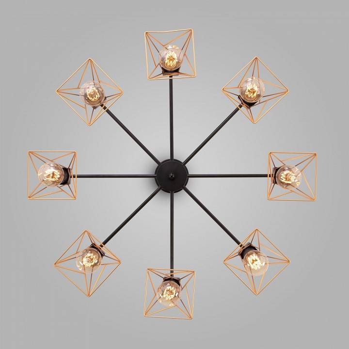 Люстра на штанге Eurosvet Trappola 70107/8 черный/латунь