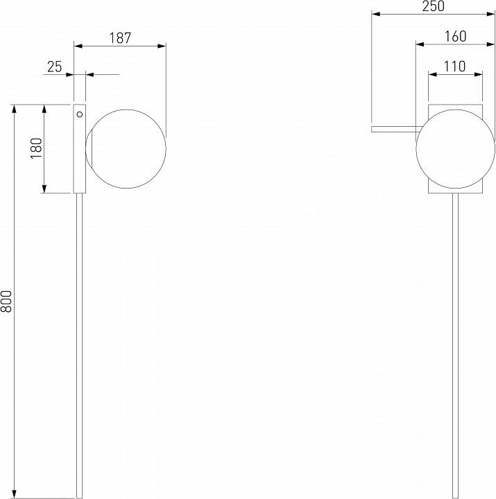 Бра Eurosvet Fredo черный жемчуг 40033/1