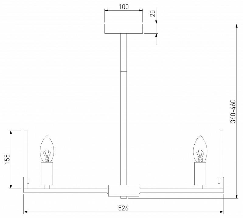 Люстра на штанге Eurosvet Marble 60158/5 латунь