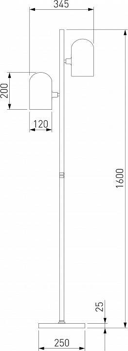 Торшер Eurosvet Bambola 01164/2 латунь 01164/2