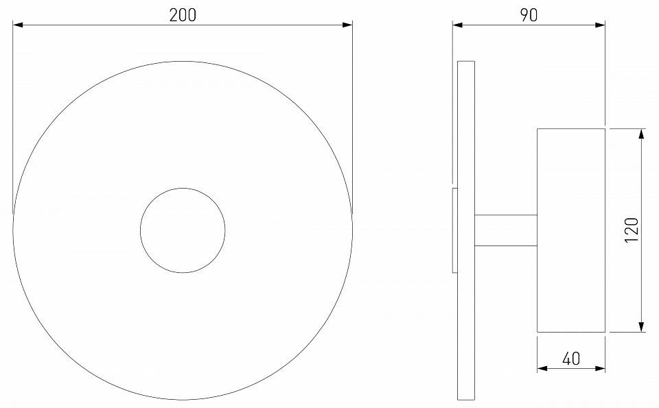 Накладной светильник Eurosvet Thasos 40340 LED латунь