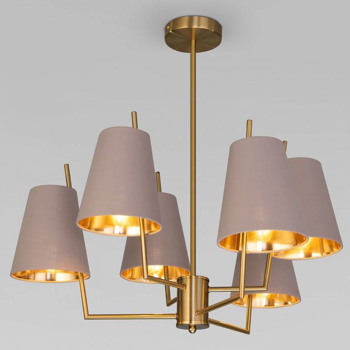 Люстра на штанге Eurosvet Topanga 60173/6 латунь