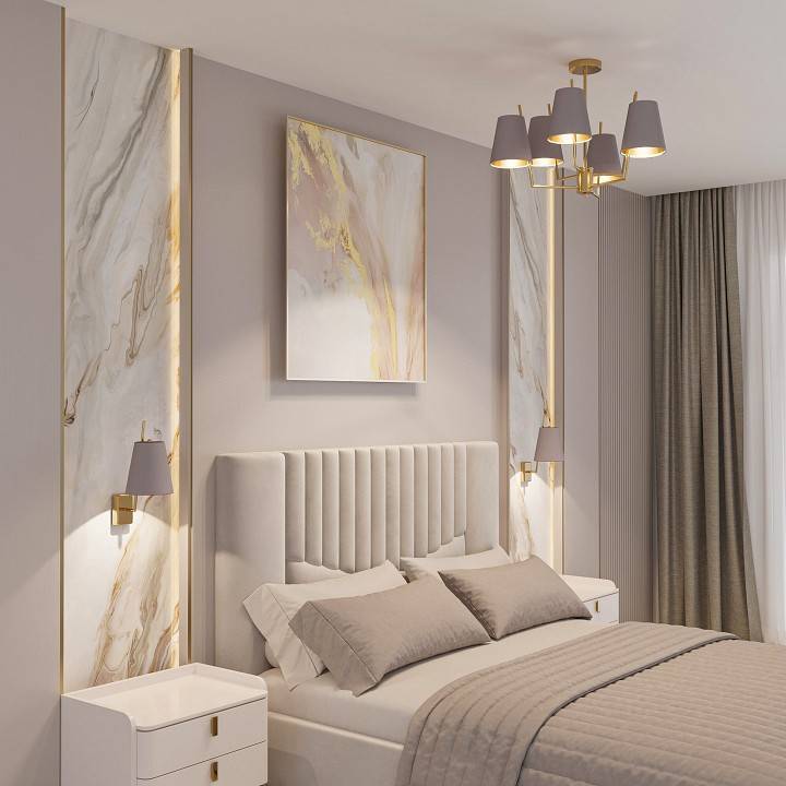 Люстра на штанге Eurosvet Topanga 60173/6 латунь