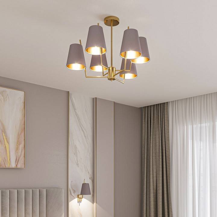 Люстра на штанге Eurosvet Topanga 60173/6 латунь