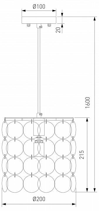 Подвесной светильник Eurosvet Sandra 60185/1 хром/перламутр