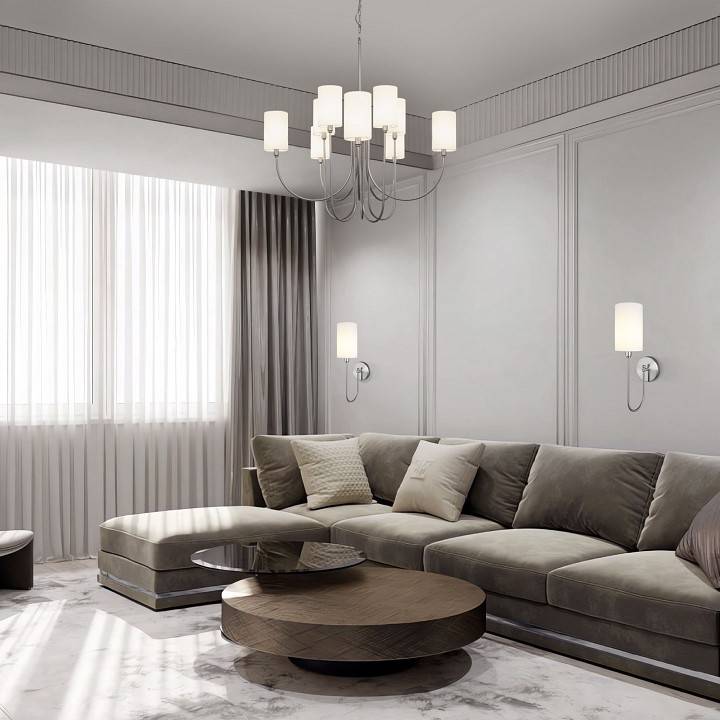 Подвесная люстра Eurosvet Abbey 60164/10 никель Smart 60164/10