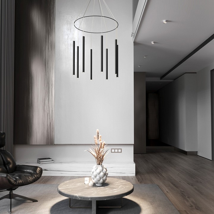 Подвесная люстра Eurosvet  301101 LED черный