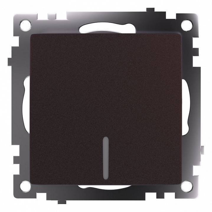 Выключатель одноклавишный с подсветкой без рамки Stekker Катрин 49022