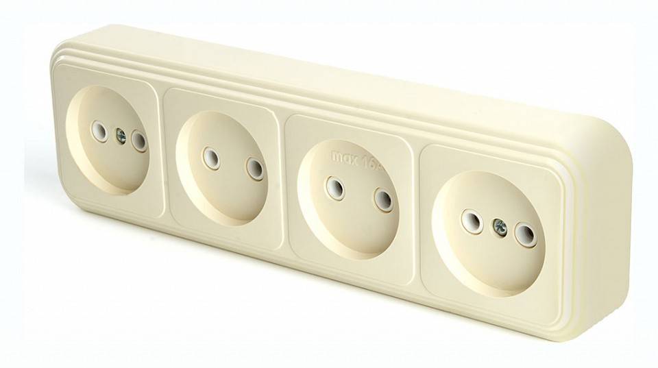 Розетка без заземления Stekker Брест накладная белая 49053