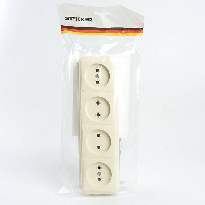 Розетка без заземления Stekker Брест накладная белая 49053