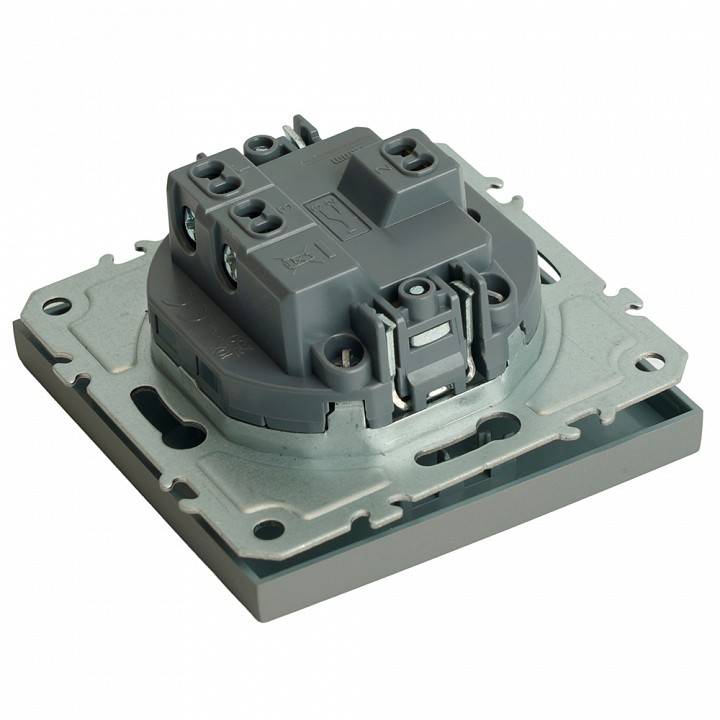 Выключатель одноклавишный без рамки Stekker Эмили 49945