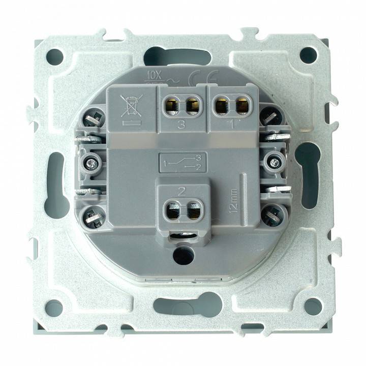 Выключатель одноклавишный без рамки Stekker Эмили 49945