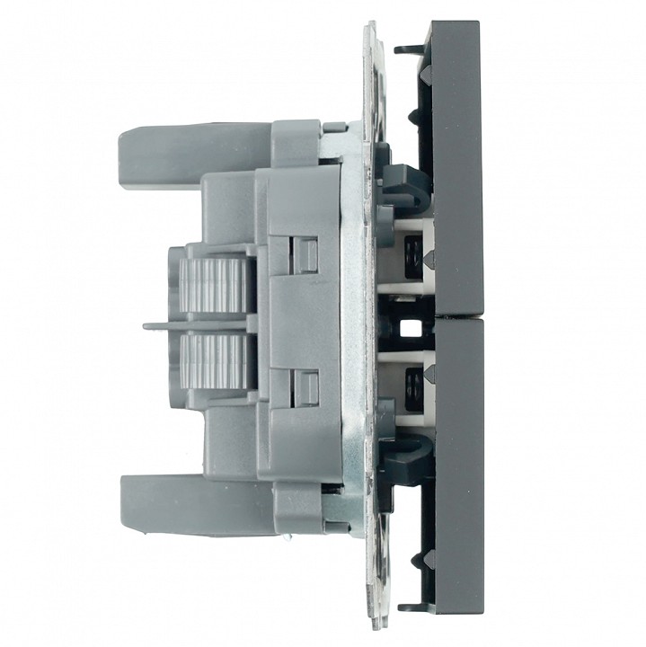 Выключатель двухклавишный без рамки Stekker Эмили 50239