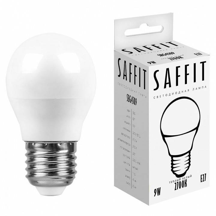Лампа светодиодная Feron Saffit SBG4509 E27 9 Вт 2700 K 55082