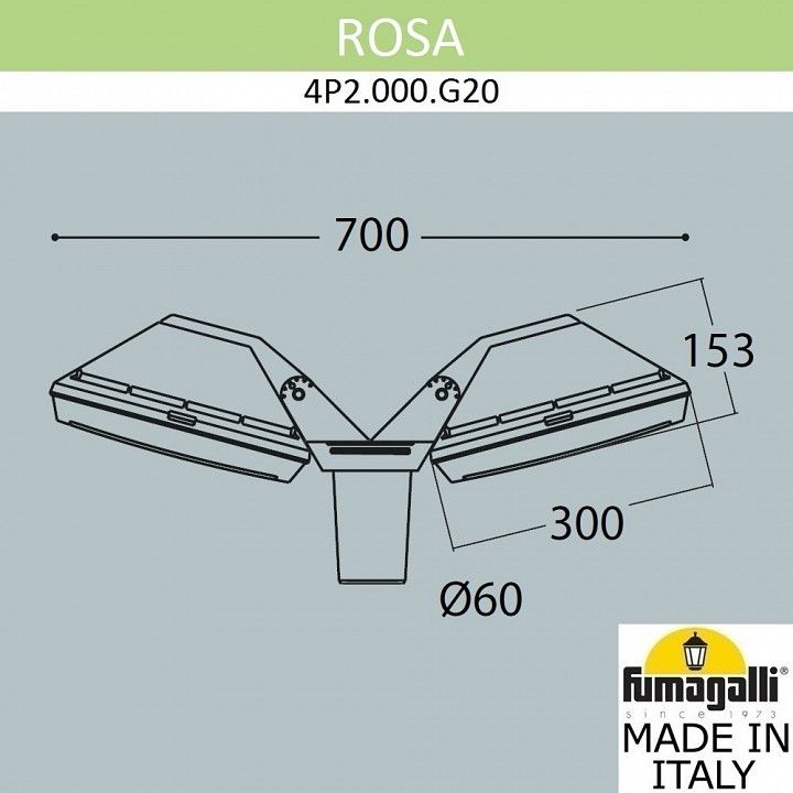 Консольный светильник Fumagalli GUIZEPPE 4P2.000.G20.LYF1R