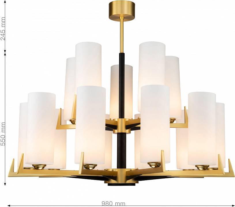 Люстра на штанге Favourite Maximo 15 ламп 2623-15P