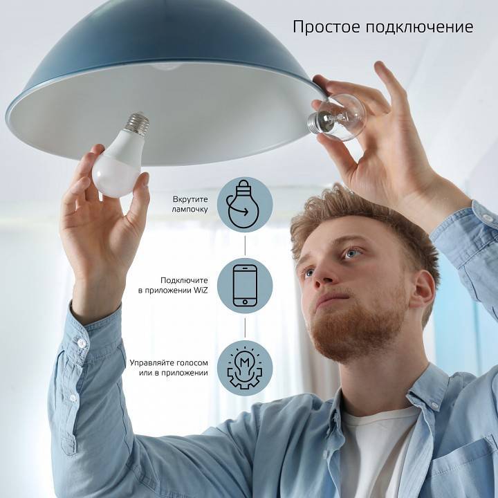 Лампа светодиодная умная Gauss Smart Home Wi-Fi E27 10 Вт 2700-6500K 1080112