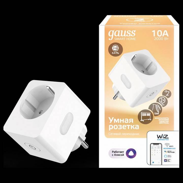 Розетка умная Gauss Smart Home 10 А 5510122