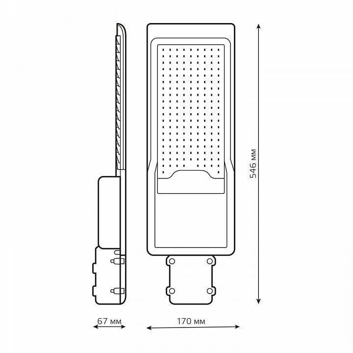 Светильник консольный Gauss Avenue 120 Вт 3000 К 629534120