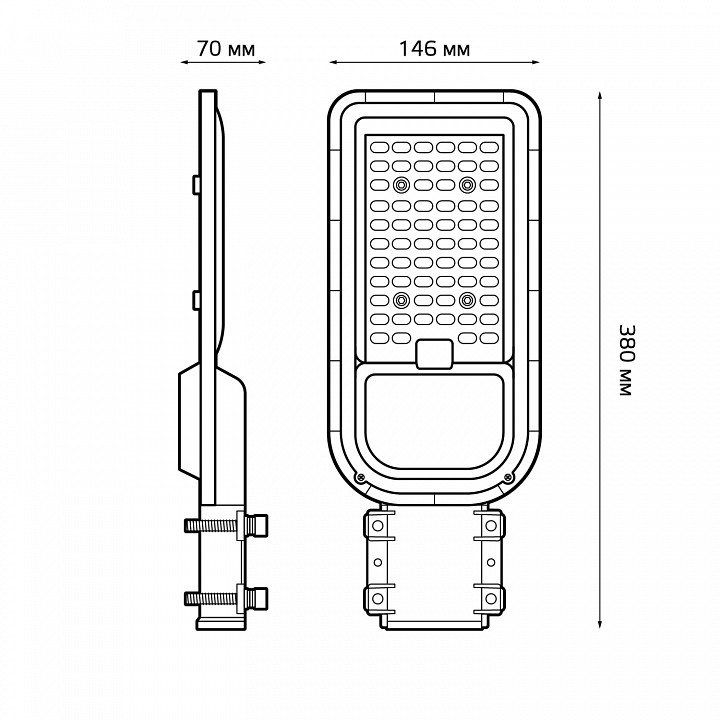 Светильник консольный Gauss Avenue 100 Вт 6500 К 629534400