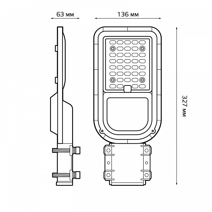 Светильник консольный Gauss Avenue 150 Вт 6500 К 629534450
