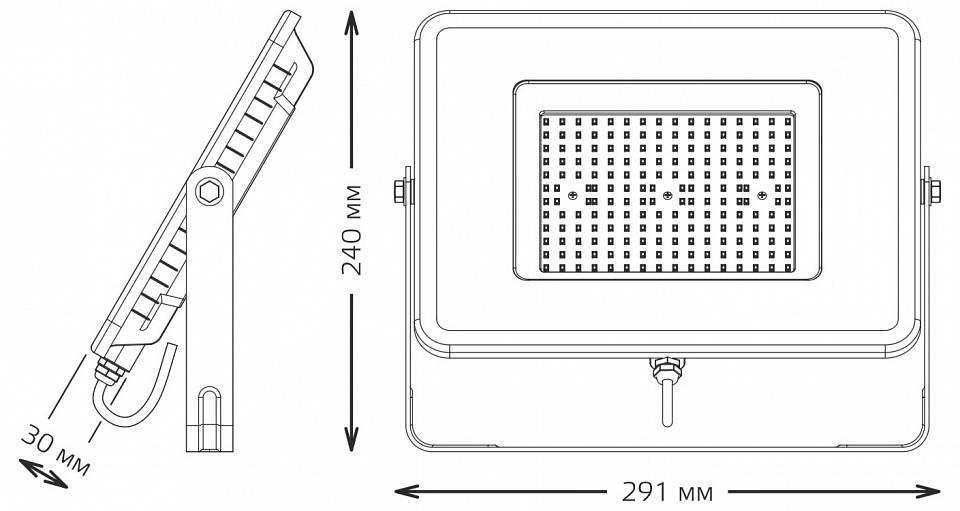 Прожектор светодиодный Gauss Qplus с датчиком движения 100 Вт 6500 К IP65 690511100