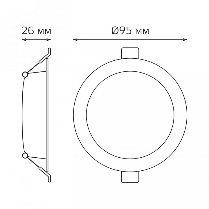 Встраиваемый светильник Gauss 5 Вт 9030420205