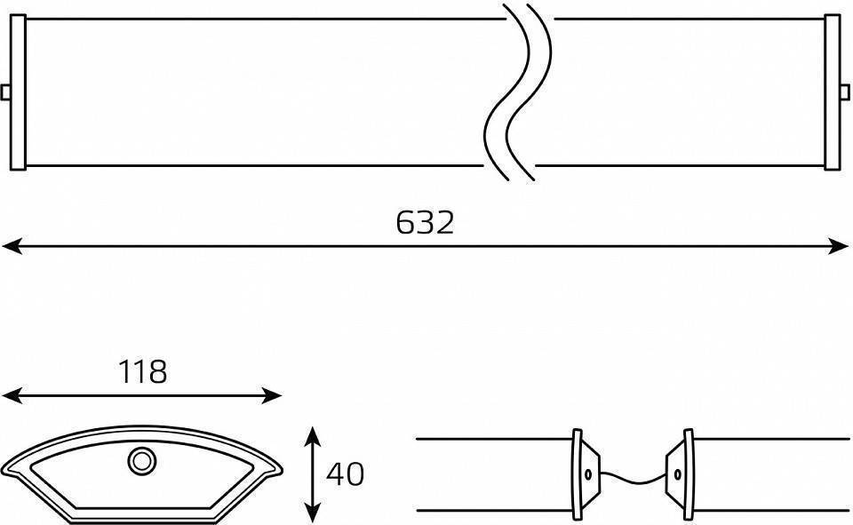 Накладной светильник Gauss ДПО 11-2*10-001 ЛАЙТ 909427260