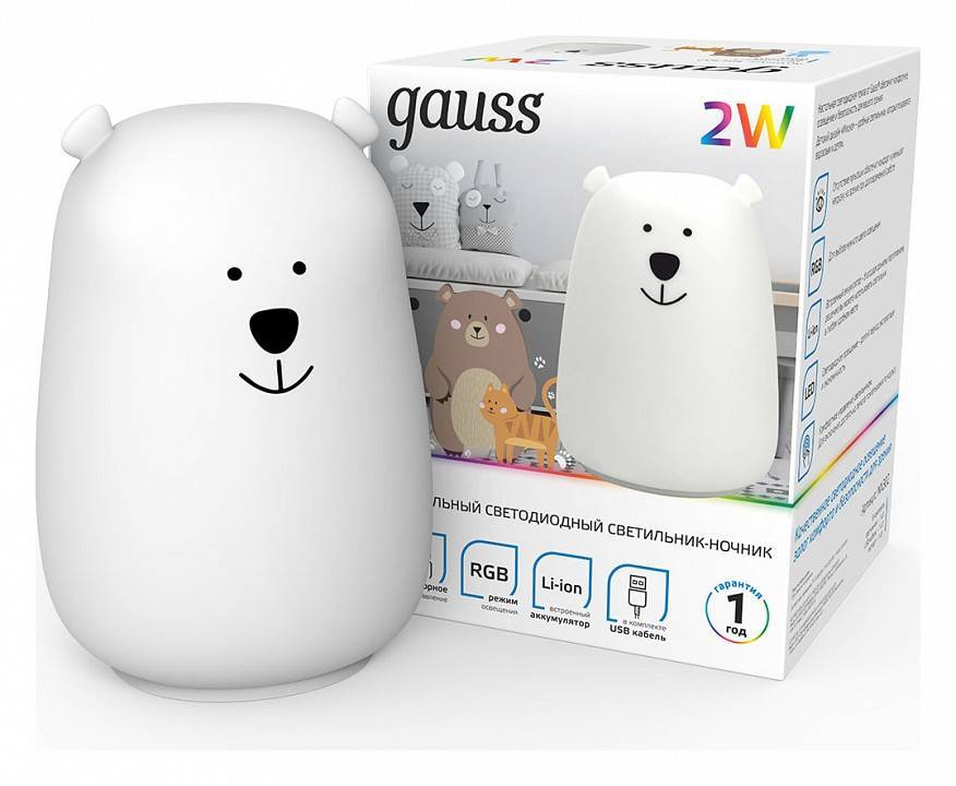 Настольная лампа-ночник Gauss Мишка NN302