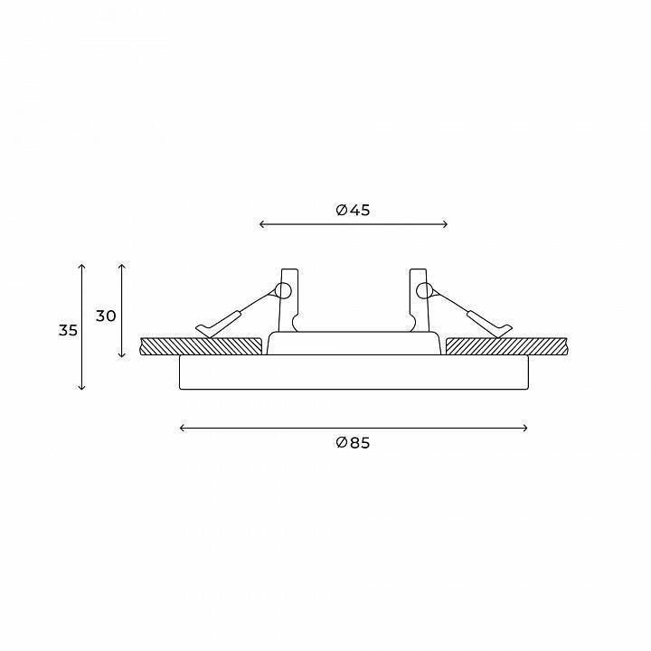 Встраиваемый светильник Hesby Lighting Clarity HSBL_0133