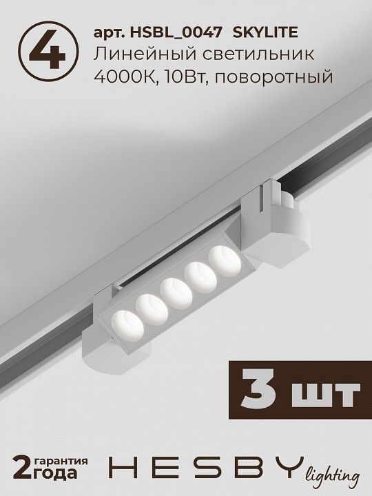 Комплект трековый Hesby Lighting Skylite №9 HSBL_kompl_S009_VI2W4K