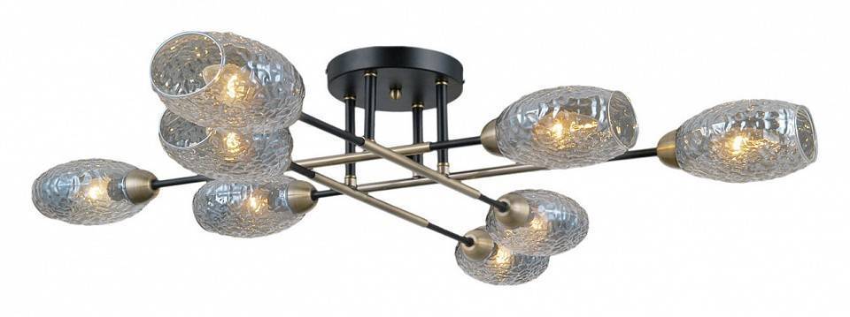 Потолочная люстра ILLUMICO черная с бронзой IL0255-8CSQ-79 BK AB