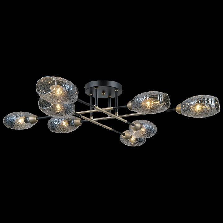 Потолочная люстра ILLUMICO черная с бронзой IL0255-8CSQ-79 BK AB