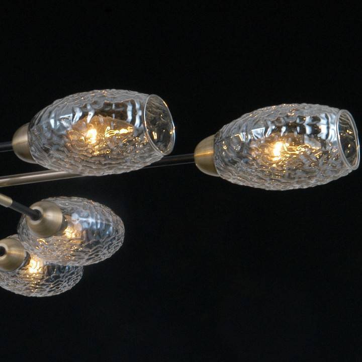 Потолочная люстра ILLUMICO черная с бронзой IL0255-8CSQ-79 BK AB